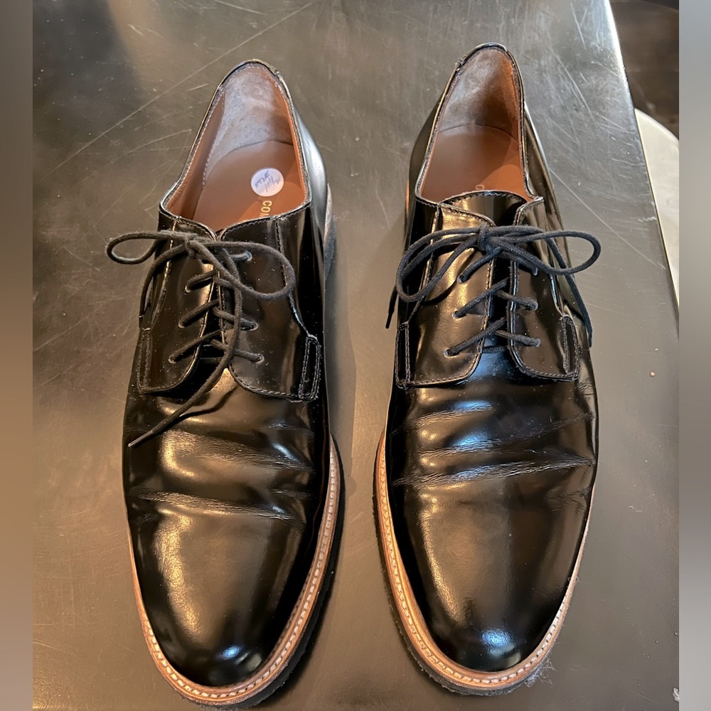 Common Projects Men’s black leather oxfords $540